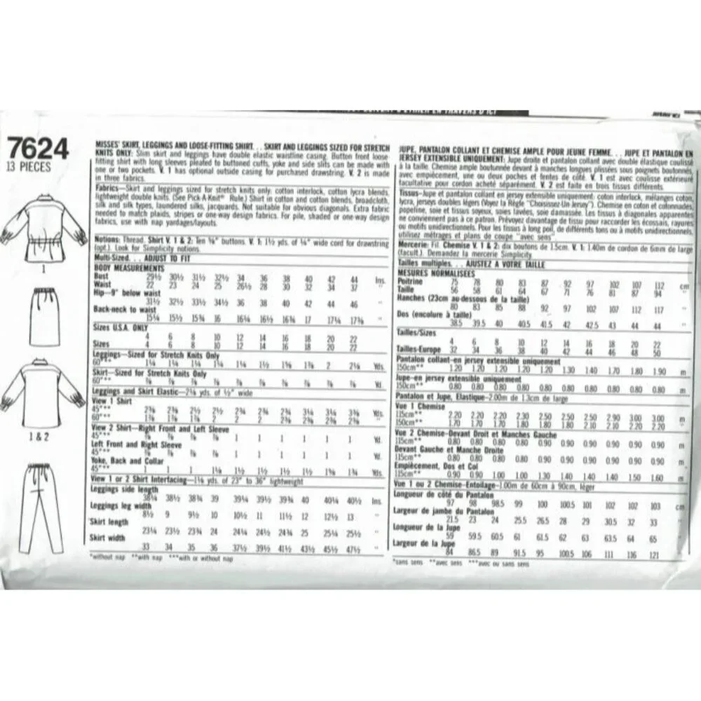 Simplicity sewing pattern